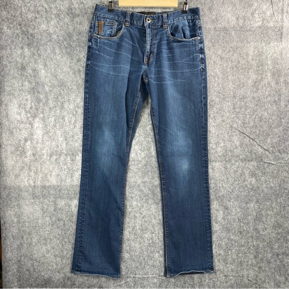 Outpost Makers Mens Medium Wash‎ Faded Original Straight Jeans Size 32x32 - Picture 1 of 16